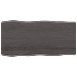 Stolna ploča tamnosiva 100x50x4 cm obrađena masivna hrastovina 364017