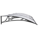 Nadstrešnica za vrata crna 300 x 100 cm polikarbonatna 153569