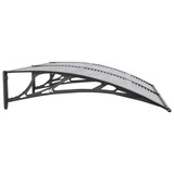 Nadstrešnica za vrata crna 150 x 100 cm polikarbonatna 153567