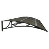 Nadstrešnica za vrata crna 400 x 100 cm polikarbonatna 153602