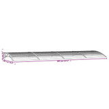 Nadstrešnica za vrata crna 400 x 100 cm polikarbonatna 153602