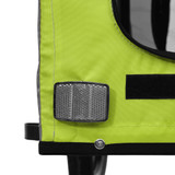 Prikolica za bicikl za pse zeleno-siva od tkanine i željeza 93885