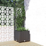 Vrtna sadilica s rešetkom crna 40 x 40 x 136 cm PP 318269