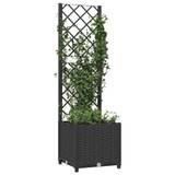 Vrtna sadilica s rešetkom crna 40 x 40 x 136 cm PP 318269