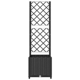 Vrtna sadilica s rešetkom crna 40 x 40 x 136 cm PP 318269