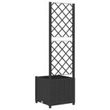 Vrtna sadilica s rešetkom crna 40 x 40 x 136 cm PP 318269