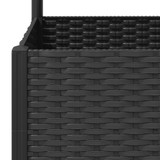 Vrtna sadilica s rešetkom crna 40 x 40 x 136 cm PP 318269