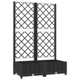 Vrtna sadilica s rešetkom crna 80 x 40 x 121,5 cm PP 318270