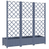 Vrtna sadilica s rešetkom tamnosiva 120 x 40 x 121,5 cm PP 318252