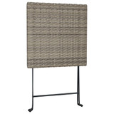 Sklopivi bistro stol sivi 55 x 54 x 71 cm od poliratana 319985