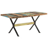 Blagovaonski stol 160 x 80 x 76 cm od masivnog obnovljenog drva 321609
