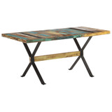 Blagovaonski stol 160 x 80 x 76 cm od masivnog obnovljenog drva 321609