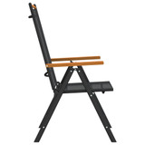 7-dijelni vrtni blagovaonski set crni aluminijski 3200601