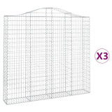 Lučne gabionske košare 3 kom 200x30x180/200cm pocinčano željezo 3145515 Lučne gabionske košare 3 kom 200x30x180/200cm pocinčano željezo 3145515