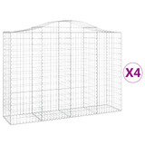 Lučne gabionske košare 4 kom 200x50x140/160cm pocinčano željezo 3145684 Lučne gabionske košare 4 kom 200x50x140/160cm pocinčano željezo 3145684