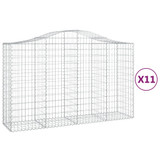 Lučne gabionske košare 11kom 200x50x120/140cm pocinčano željezo 3145670