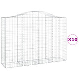 Lučne gabionske košare 10kom 200x50x140/160cm pocinčano željezo 3145690 Lučne gabionske košare 10kom 200x50x140/160cm pocinčano željezo 3145690