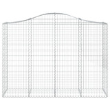 Lučne gabionske košare 25kom 200x50x140/160cm pocinčano željezo 3145698 Lučne gabionske košare 25kom 200x50x140/160cm pocinčano željezo 3145698