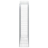 Lučne gabionske košare 2 kom 200x50x220/240cm pocinčano željezo 3145766 Lučne gabionske košare 2 kom 200x50x220/240cm pocinčano željezo 3145766