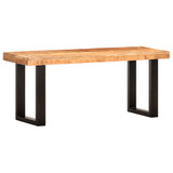 Klupa od grubog masivnog drva manga i čelika 110 cm 286460 Klupa od grubog masivnog drva manga i čelika 110 cm 286460