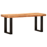 Klupa od grubog masivnog drva manga i čelika 110 cm 286460 Klupa od grubog masivnog drva manga i čelika 110 cm 286460