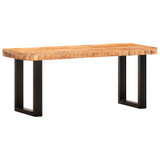 Klupa od grubog masivnog drva manga i čelika 110 cm 286460 Klupa od grubog masivnog drva manga i čelika 110 cm 286460