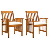 Vrtne blagovaonske stolice s jastucima 2 kom od bagremovog drva 312128