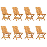 Sklopive vrtne stolice 8 kom 47x47x89 cm od masivne tikovine 3155054