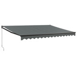 Tenda na uvlačenje antracit 4 x 3 m od tkanine i aluminija 3154463