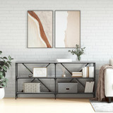 Konzolni stol boja hrasta sonome 160x30x75 cm od drva i željeza 832851 Konzolni stol boja hrasta sonome 160x30x75 cm od drva i željeza 832851
