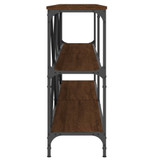 Konzoni stol boja smeđeg hrasta 180x30x75 cm od drva i željeza 832857 Konzoni stol boja smeđeg hrasta 180x30x75 cm od drva i željeza 832857