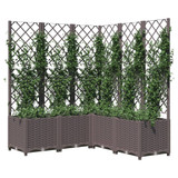 Vrtna sadilica s rešetkom smeđa 120 x 120 x 136 cm PP 318267