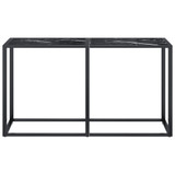 Konzolni stol boja crnog mramora 140x35x75,5 cm kaljeno staklo 331677 Konzolni stol boja crnog mramora 140x35x75,5 cm kaljeno staklo 331677