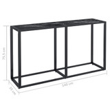 Konzolni stol boja crnog mramora 140x35x75,5 cm kaljeno staklo 331677 Konzolni stol boja crnog mramora 140x35x75,5 cm kaljeno staklo 331677
