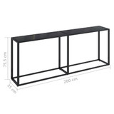 Konzolni stol crni 200 x 35 x 75,5 cm od kaljenog stakla 331687 Konzolni stol crni 200 x 35 x 75,5 cm od kaljenog stakla 331687