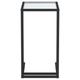 Bočni stolić za računalo prozirni 50x35x65 cm kaljeno staklo 331649