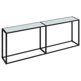 Konzolni stol boja bijeli mramor 220x35x75,5 cm kaljeno staklo 331692 Konzolni stol boja bijeli mramor 220x35x75,5 cm kaljeno staklo 331692