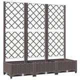 Vrtna sadilica s rešetkom smeđa 120 x 40 x 121,5 cm PP 318262