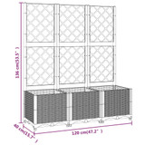 Vrtna sadilica s rešetkom crna 120 x 40 x 136 cm PP 318273