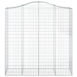 Lučne gabionske košare 4 kom 200x50x200/220cm pocinčano željezo 3145747 Lučne gabionske košare 4 kom 200x50x200/220cm pocinčano željezo 3145747