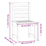 Vrtne stolice 2 kom 40,5x48x91,5 cm od masivnog drva duglazije 824030