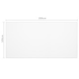 Zaštita za stol mat 200 x 100 cm 2 mm PVC 288272