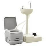 Set prijenosnog toaleta za kampiranje i stalka za pranje ruku 3154906