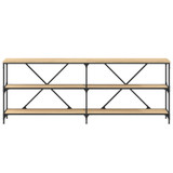 Konzolni stol boja hrasta sonome 200x30x75 cm od drva i željeza 832859 Konzolni stol boja hrasta sonome 200x30x75 cm od drva i željeza 832859