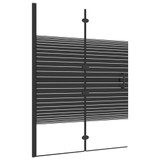 Sklopiva pregrada za tuš ESG 100 x 140 cm crna 150741