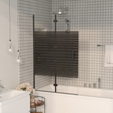 Sklopiva pregrada za tuš ESG 80 x 140 cm crna 150740