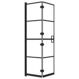 Sklopiva pregrada za tuš ESG 80 x 140 cm crna 150743