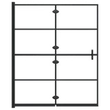 Sklopiva pregrada za tuš ESG 120 x 140 cm crna 150745