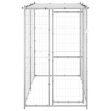 Vanjski kavez za pse s krovom pocinčani čelik 110x220x180 cm 150800