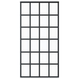 Klizna vrata od stakla ESG i aluminija 102 x 205 cm crna 151022